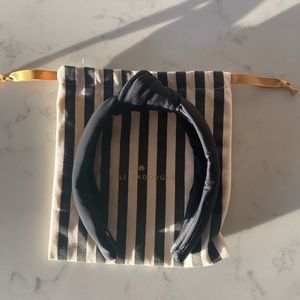 Lele Sadoughi Jet Neoprene Knotted Headband